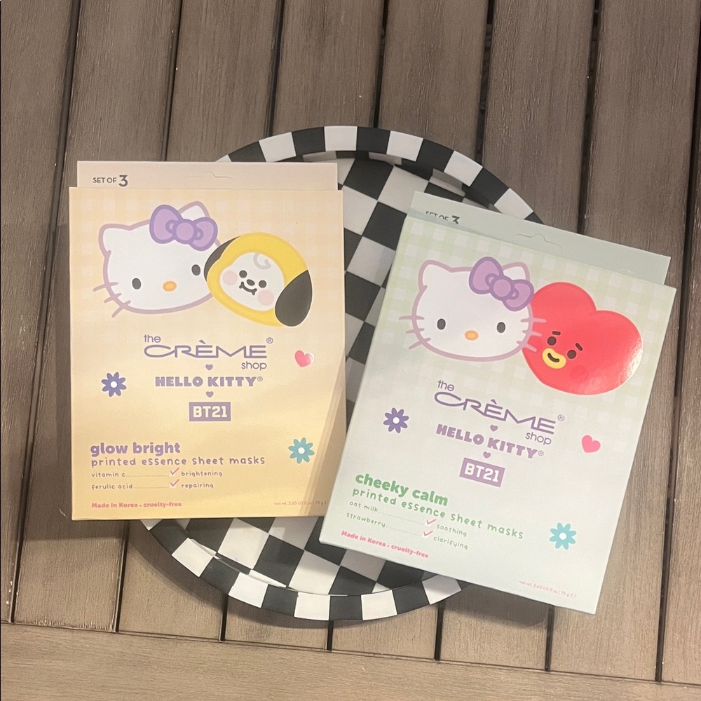 The Crème Shop Hello Kitty BT21 Sheet Masks Set
